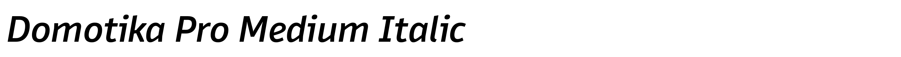 Domotika Pro Medium Italic